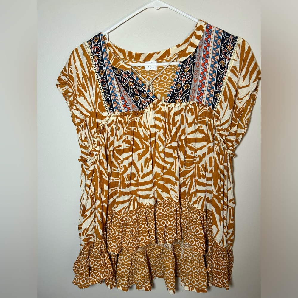 Zebra flowy top